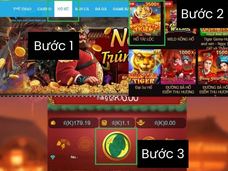Các bước tham gia nổ hũ Hổ Tài lộc trên Jun88 Các bước tham gia nổ hũ Hổ Tài lộc trên Jun88