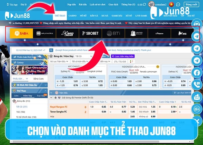 Các bước tham gia cá cược Thể Thao Jun88 Các bước tham gia cá cược Thể Thao Jun88