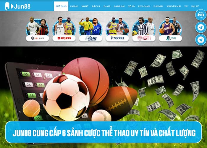 Các sảnh cược có tại Thể Thao Jun88 Các sảnh cược có tại Thể Thao Jun88