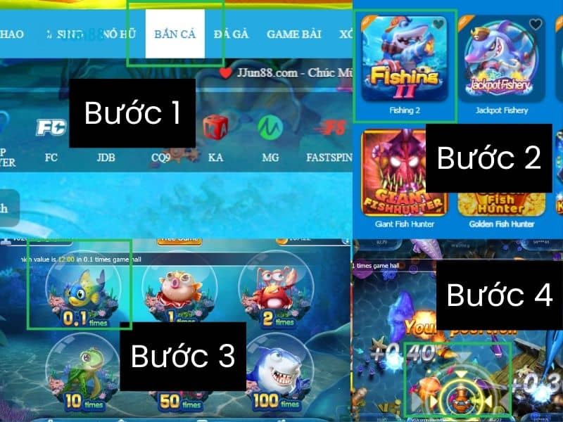 Hướng dẫn chơi bắn cá Fishing 2 tại Jun88 Hướng dẫn chơi bắn cá Fishing 2 tại Jun88