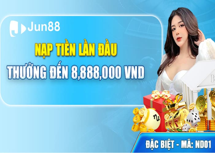 Jun88 khuyến mãi nạp tiền lần đầu lên tới 8,888,000 VND Jun88 khuyến mãi nạp tiền lần đầu lên tới 8,888,000 VND