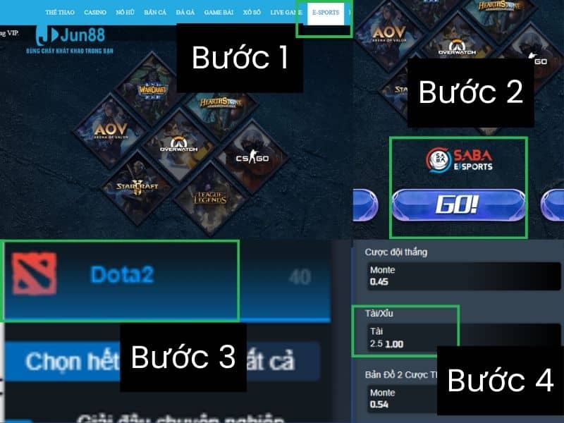Các bước đặt cược Dota 2 chi tiết Các bước đặt cược Dota 2 chi tiết