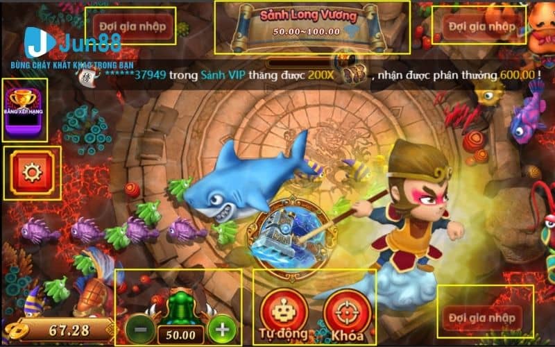 Giao diện và các thành phần trong Đại Thánh Bắt Cá Giao diện và các thành phần trong Đại Thánh Bắt Cá
