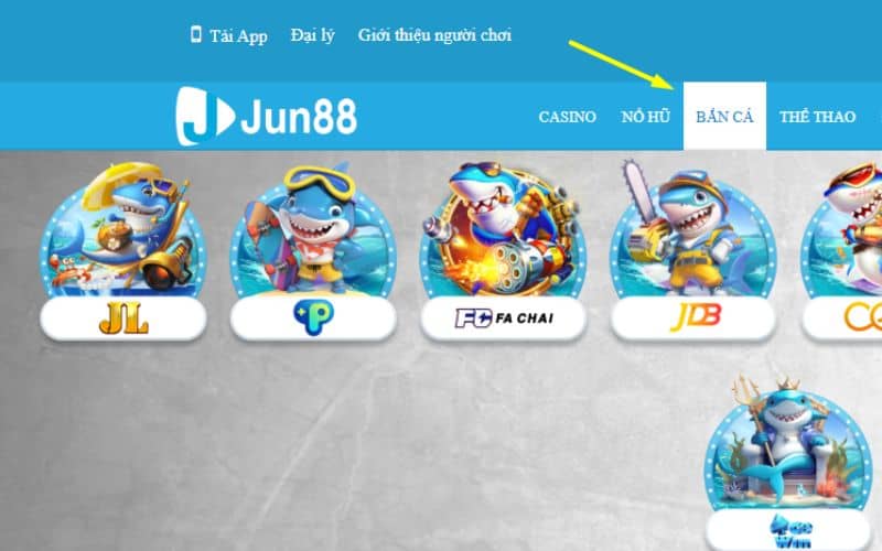 Truy cập vào Jun88 và chọn bắn cá Truy cập vào Jun88 và chọn bắn cá